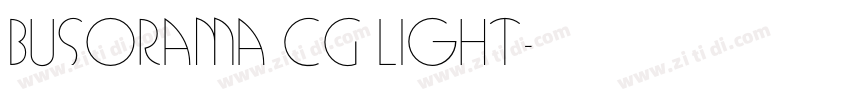 Busorama CG Light字体转换